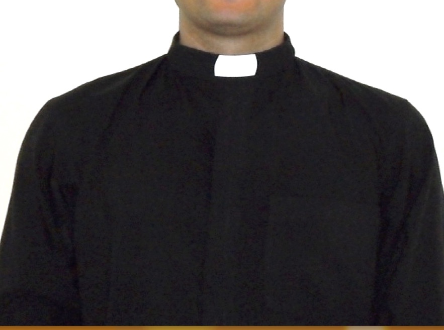 Camisa clerical preta
